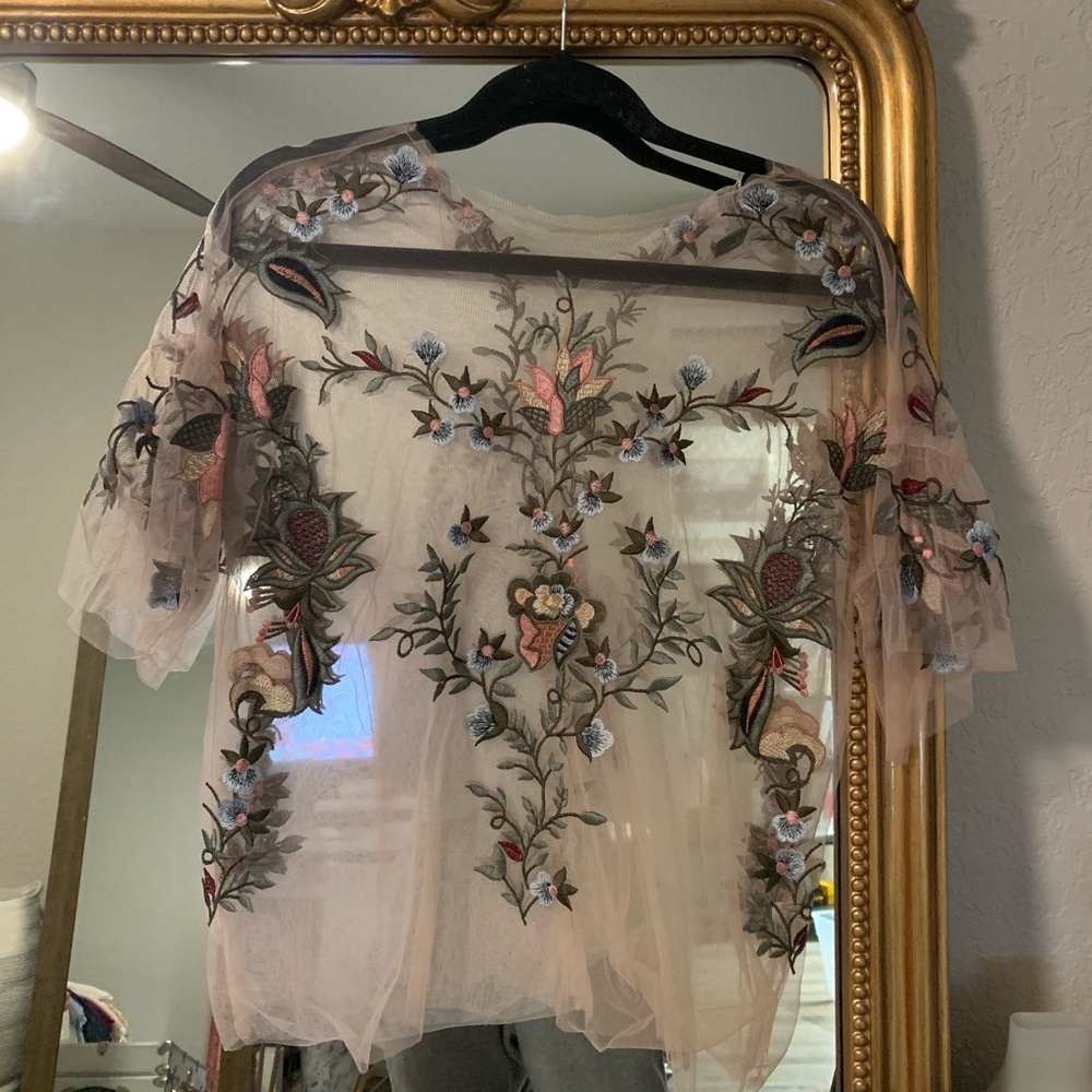 Zara See Through Top